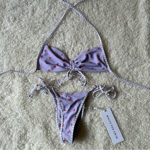 White Fox Purple Bikini NWT